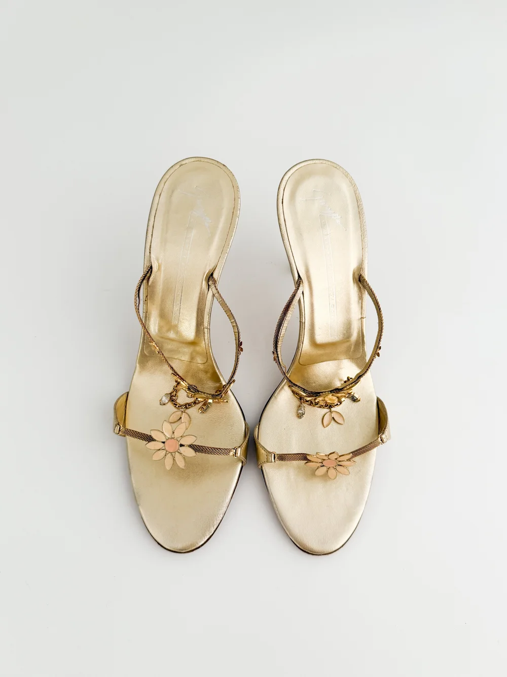 Giuseppe Zanotti Italian Luxury Rhinestone Flower Sandal